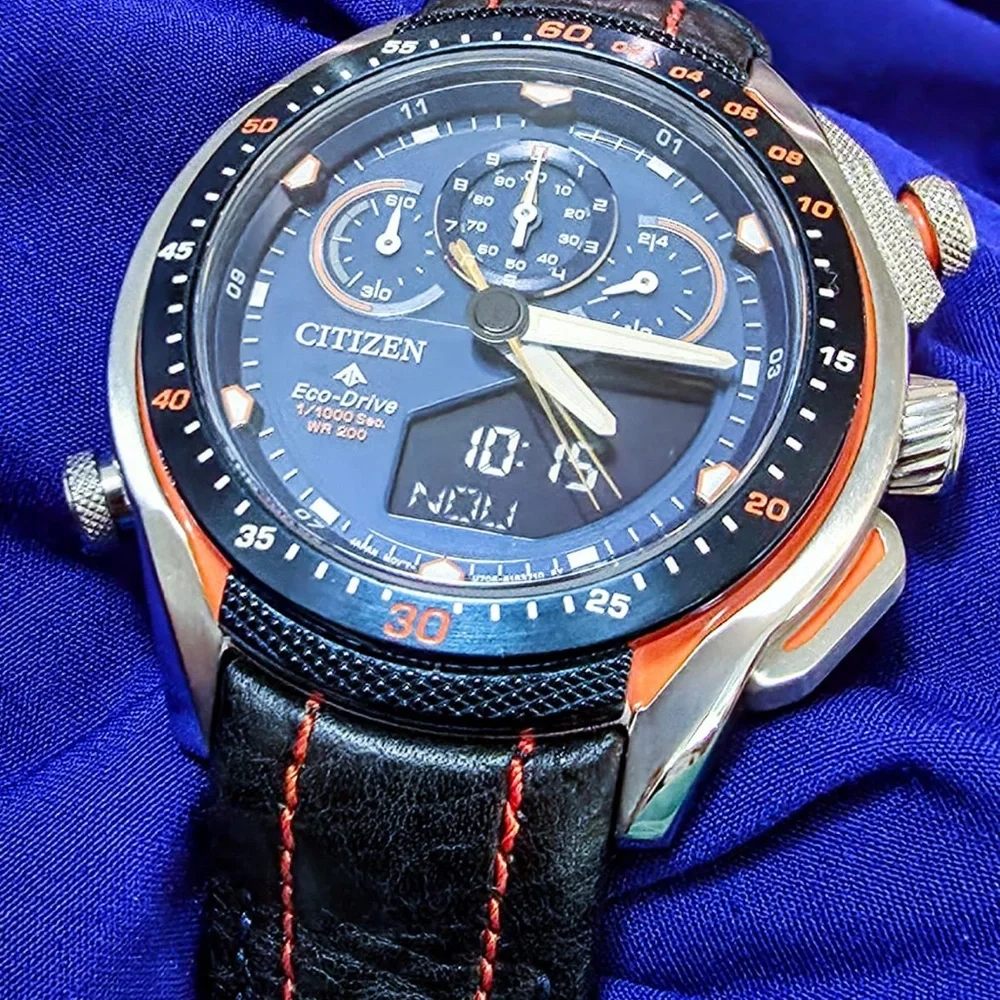 CITIZEN PROMASTER JW0149-10L LIMITED EDITION ECO-DRIVE Orange Accent MENS WATCH